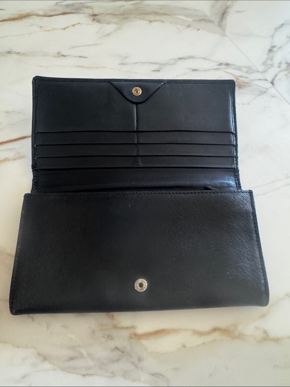 Fendi Black Leather Logo Continental wallet - Picture 2 of 8